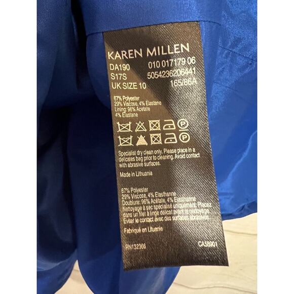 Karen Millen Vibrant Blue Dress Size 6 - Picture 4 of 5